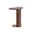 Isola Marble Look End Table In Mocha