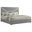 Ives Eastern King Panel Bed LED Headboard In Grey High Gloss