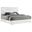 Ives Eastern King Panel Bed LED Headboard In White High Gloss