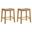 Iyani Counter Height Bar Stool Set of 2 In Amber Glow and Twilight Taupe