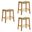 Iyani Counter Height Bar Stool Set of 3 In Amber Glow and Twilight Taupe