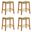 Iyani Counter Height Bar Stool Set of 4 In Amber Glow and Twilight Taupe