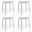 Iyani Counter Height Bar Stool Set of 4 In White and Dune Cloud