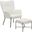 Izzy Lounge Chair with Ottoman In White
