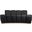 Jace Velvet Loveseat In Black and Natural
