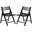 Jacie Wood Seat Folding Chair Set of 2 In Black
