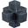 Jack Marble Decorative Jack Object In Black
