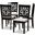 Jackson Modern and Contemporary Grey Fabric Upholstered and Espresso Brown Finished Wood 4-Piece Dining Chair Set