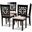 Jackson Modern and Contemporary Sand Fabric Upholstered and Espresso Brown Finished Wood 4-Piece Dining Chair Set