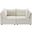 Jacob Velvet 2 Seater Modular Sofa with Arm Support In Cream