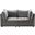 Jacob Velvet 2 Seater Modular Sofa with Arm Support In Grey