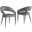 Jacques Faux Leather Dining Chairs In Gray Set of 2