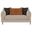 Jade Chenille Upholstered Sculpted Track Arm Loveseat In Latte