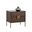 Jade Nightstand In Antique Brass and Dark Mango