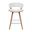 Jagger Counter Height Barstool with Upholstered Seat In Oatmeal and White Wash