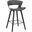 Jagger Modern 26 Inch Black Wood and Gray Faux Leather Counter Height Barstool