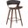 Jagger Modern 26 Inch Wood and Black Faux Leather Counter Height Barstool