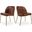 Jagger Vegan Leather Dining Chair Set of 2 In Brown