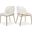 Jagger Vegan Leather Dining Chair Set of 2 In White and Gold