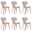 Jaguar Dining Chair Set of 6 In Walnut and Grey