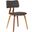 Jaguar Mid-Century Dining Chair In Walnut Wood and Charcoal Fabric