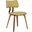 Jaguar Mid-Century Dining Chair In Walnut Wood and Green Fabric