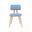 Jaguar Upholstered Dining Chair In Light Blue and Oak