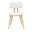 Jaguar Upholstered Dining Chair In White and Oak