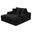 Jake New Big Chaise with Pillows In Black