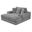 Jake New Big Chaise with Pillows In Dark Gray