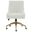 Jakob Adjustable Desk Chair In Ivory and Gold