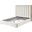 Jalen Beige Velvet California King Platform Bed With Gold Accents
