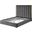 Jalen Dark Gray Velvet California King Platform Bed With Gold Accents