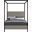 James Linen Textured Fabric King Bed In Grey