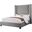 Jamie Velvet Upholstered Tower High Profile California King Bed In Gray