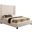 Jamie Velvet Upholstered Tower High Profile Queen Bed In Cream