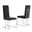 Jana Side Chairs Set of 2 In Black Velvet and Chrome
