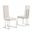 Jana Side Chairs Set of 2 In Cream Velvet and Chrome