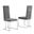 Jana Side Chairs Set of 2 In Dark Gray Velvet and Chrome