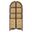 Jane 71 Inch Tall Arched Natural Rattan Bookshelf In Natural Black
