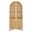 Jane 71 Inch Tall Arched Natural Rattan Bookshelf In Natural