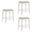 Jane Counter Height Bar Stool Set of 3 In White and Cream