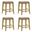 Jane Counter Height Bar Stool Set of 4 In Amber Glow and Taupe
