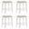 Jane Counter Height Bar Stool Set of 4 In White and Cream