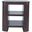 Janzen End Table with Open Storage and Rounded Corners In Brown and Espresso
