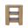Janzen End Table with Open Storage and Rounded Corners In Cascade Oak and Brown
