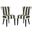 Jappic Black, White and Espresso 22 Inch Side Chairs Set of 2