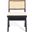 Jaqueline Rattan Back Chair In Black and Beige