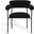 Jaslene Curved Back Dining Chair In Black and Black