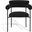 Jaslene Curved Back Dining Chair In Black and White